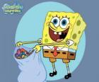 şeker bir çanta ile SpongeBob